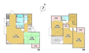 横浜市南区永田山王台戸建の間取り画像