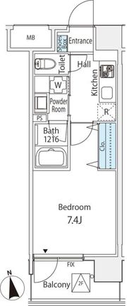 エンテヴィレ南麻布の間取り画像