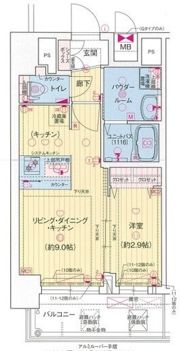 プレサンス西九条シティベイの間取り画像