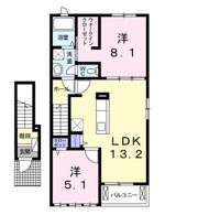 ソルティーロ．Nの間取り画像