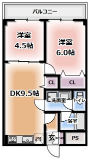 ウインド・ヒル香里Ⅰの間取り画像