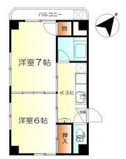 中迫ハイツの間取り画像