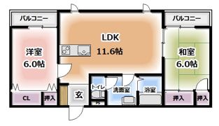 スカイコートIの間取り画像