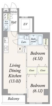 アルファコート町屋の間取り画像