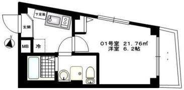 b’CASA新大橋の間取り画像