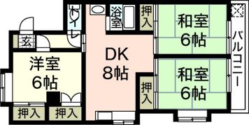 リバーサイド沖の間取り画像