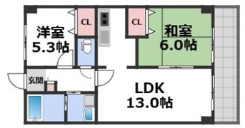 サンオークタツミの間取り画像