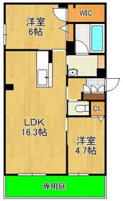 シャーメゾン城野駅前の間取り画像