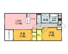 グランドゥール立岩の間取り画像