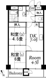 DIKマンション五反田の間取り画像