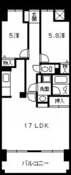 ライオンズヒルズ牛田早稲田の間取り画像