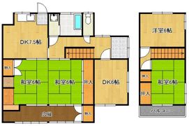 通谷二丁目12番貸家の間取り画像