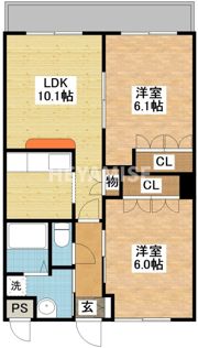 ロイヤルヒル岩松Ⅱの間取り画像
