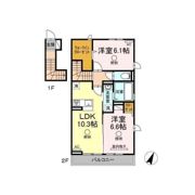 アリエス Bの間取り画像