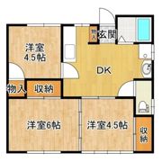 鶉野ハイツの間取り画像