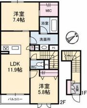 レユシール川内の間取り画像