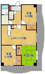 アーバンライフ折尾の間取り画像