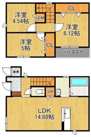 サンラプロ永犬丸南 A棟の間取り画像