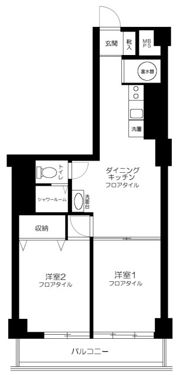 近鉄ハイツ新宿の間取り画像