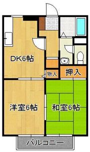 ハイツアリッサムB棟（小倉北区）の間取り画像