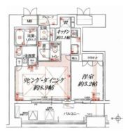 ローレルタワーサンクタス梅田の間取り画像