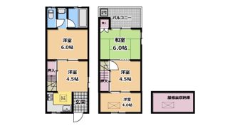 DIY可能！南寺方中通1戸建の間取り画像