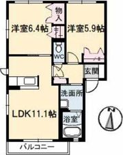 シャーメゾン石井 B棟の間取り画像