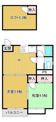 コーポリバーサイドの間取り画像