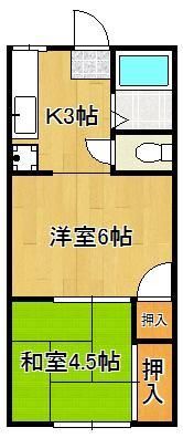 ハイツ富野の間取り画像