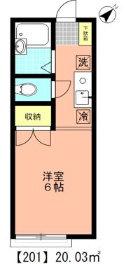 コーポK2の間取り画像