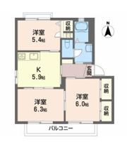 グランコート浅野 D棟の間取り画像