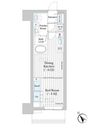 ライオンズフォーシア築地ステーションの間取り画像