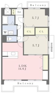 リバージュ中井の間取り画像