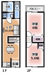 長栄寺テラスハウスの間取り画像