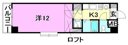 ベルメゾン生石北の間取り画像