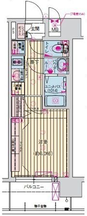プレサンス桜川グロワールの間取り画像