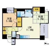 レジディア西新の間取り画像
