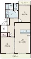 長戸住宅の間取り画像