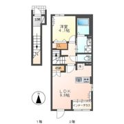 仮）太田市西新町新築アパートの間取り画像