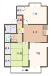 Kフォート福C棟の間取り画像
