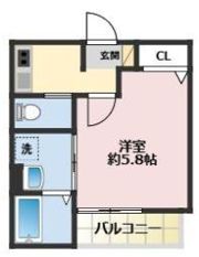 クロシェット大和の間取り画像