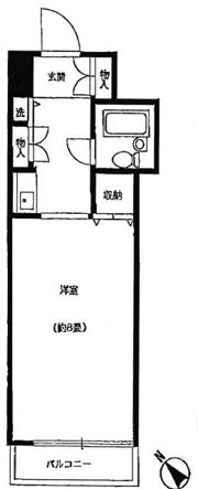 ピュアシティ横浜Ⅱ 412の間取り画像