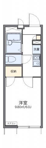 レオパレス六町の間取り画像