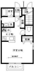 フラット四つ木 Cの間取り画像