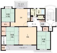 船橋グリーンハイツ1-4-4の間取り画像