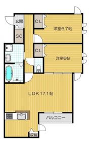 仮）リアンコートの間取り画像