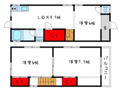 日置荘西町戸建の間取り画像