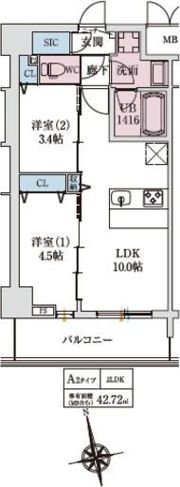 スプランディッドⅨ(ナイン)の間取り画像