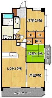 タウンコートIIIの間取り画像