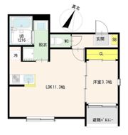DiiRA下新庄の間取り画像